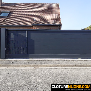 PORTAIL COULISSANT ALUMINIUM PERSONNALISE