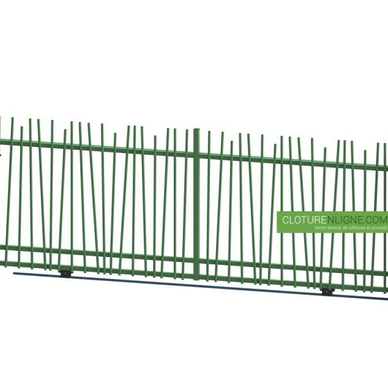 PORTAIL COULISSANT ALU ALEACLO 4m00 x 1m50 AVEC POTEAUX